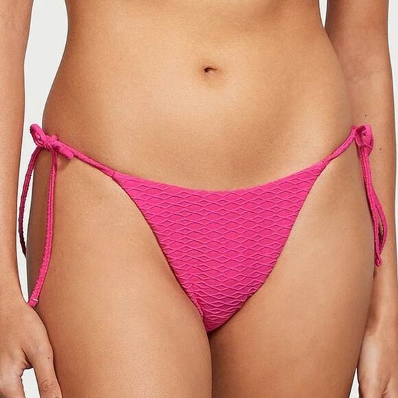 VS Victoria's Secret Swim Sexy Tee Push-Up Top Side Tie Cheeky Bottom Bikini NEW - Picture 4 of 6